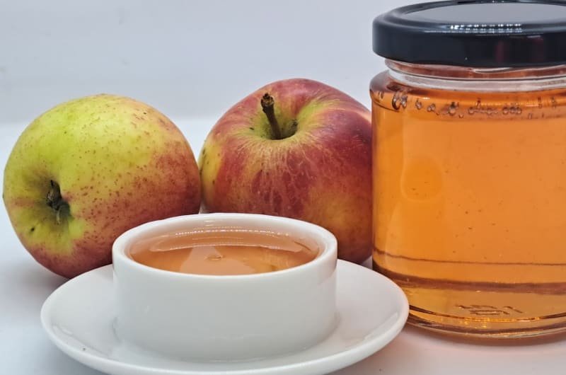 Crab Apple Jelly Jar With Apples And Cup