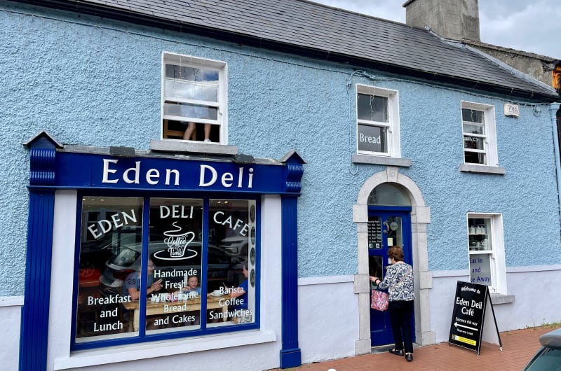 Exterior Of Blue Fronted Eden Deli Cafe Building