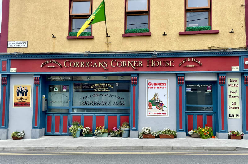 Exterior Of Corrigans Corner House Pub Storefront