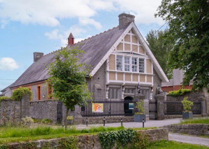 Historic building with timber framed gable and wall