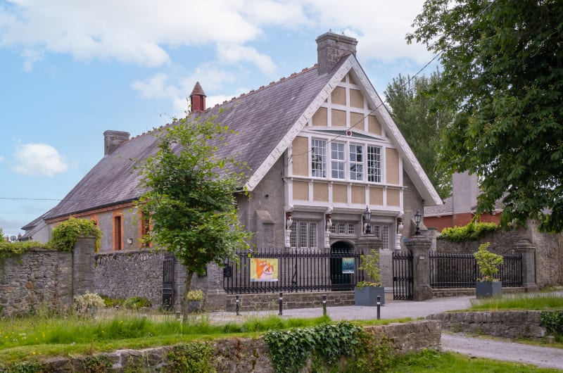 Historic building with timber framed gable and wall