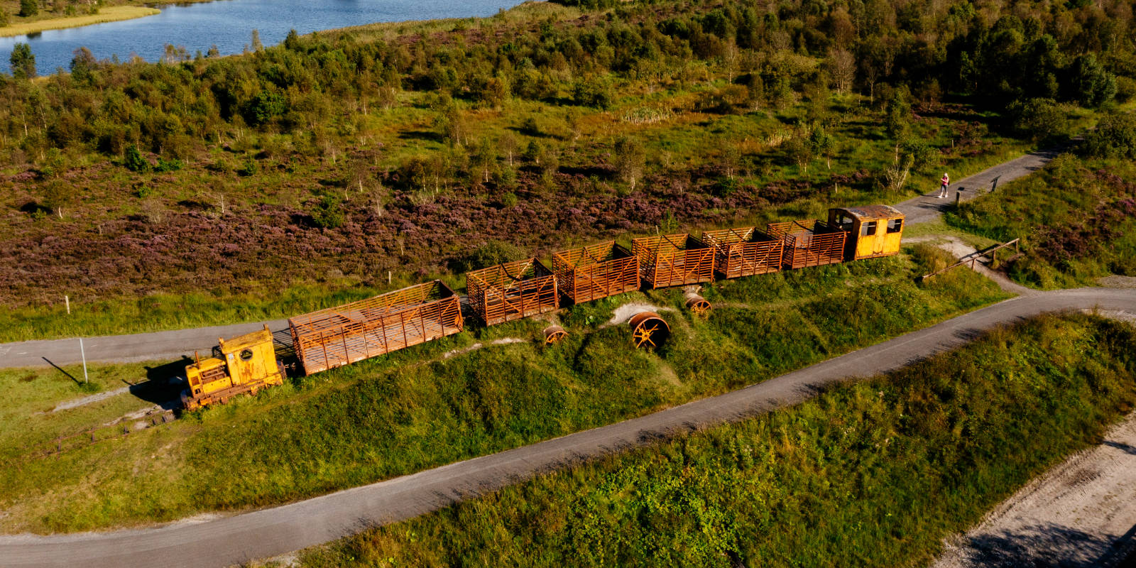header abandoned rusy train on field