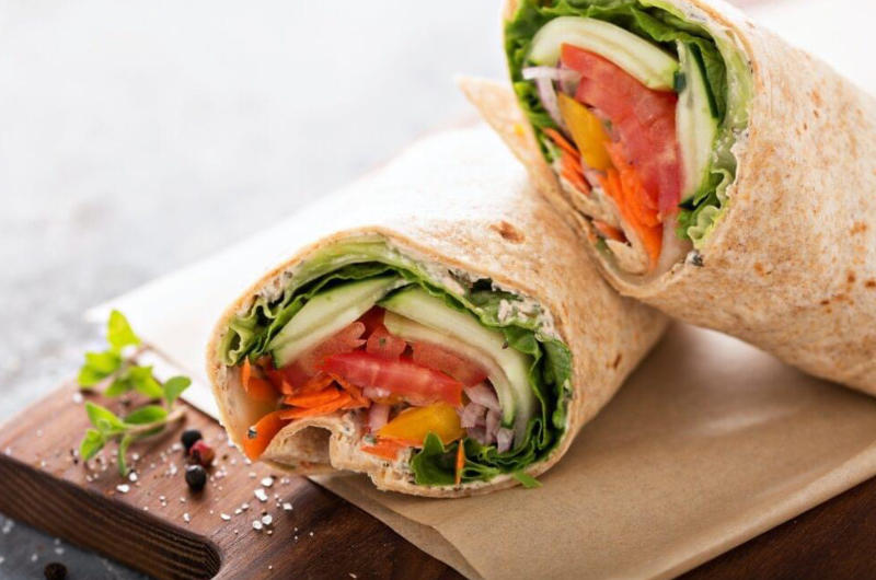 two wraps chopping board