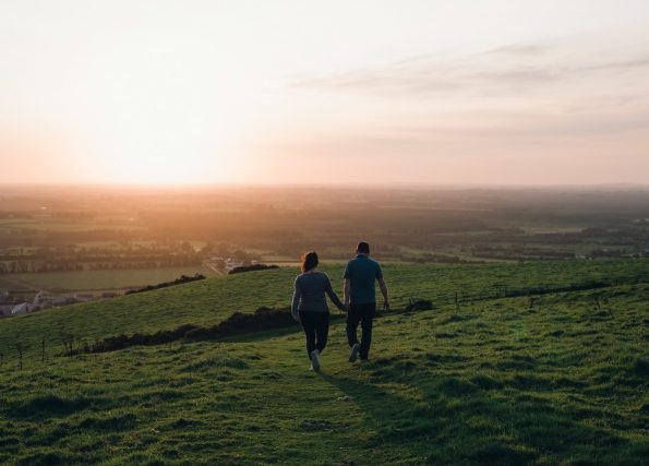 croghan hill couple walking