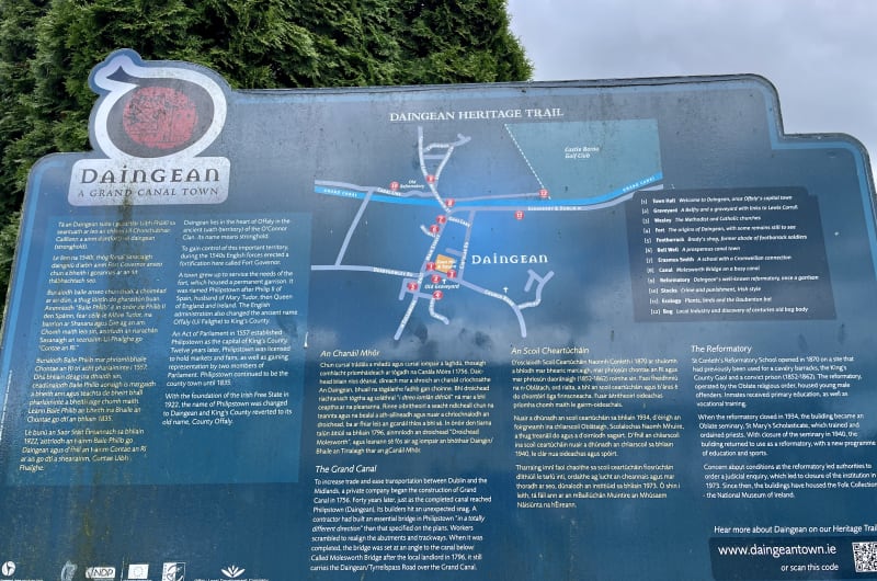 Daingean Heritage Trail Information Sign With Map rahku0