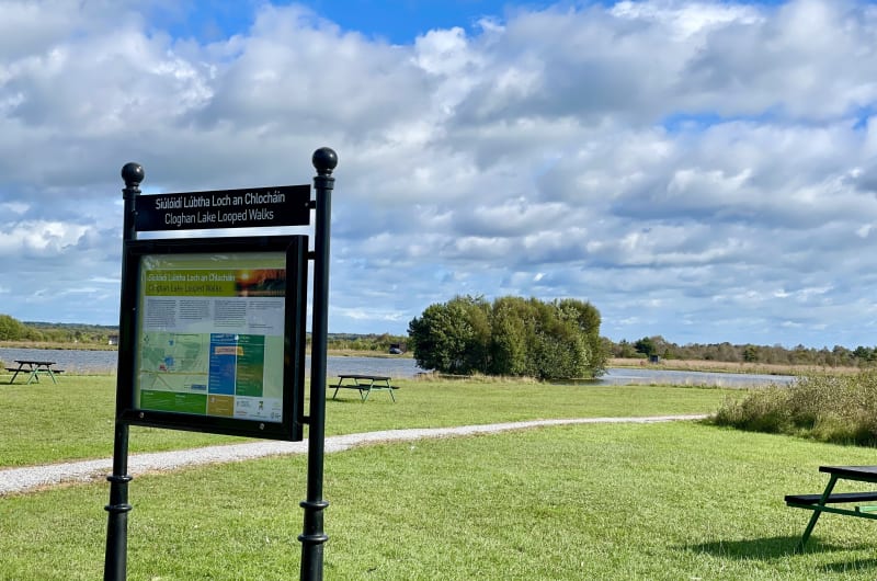 Information Sign At Cloghan Lake Looped Walks Park qtjxd3