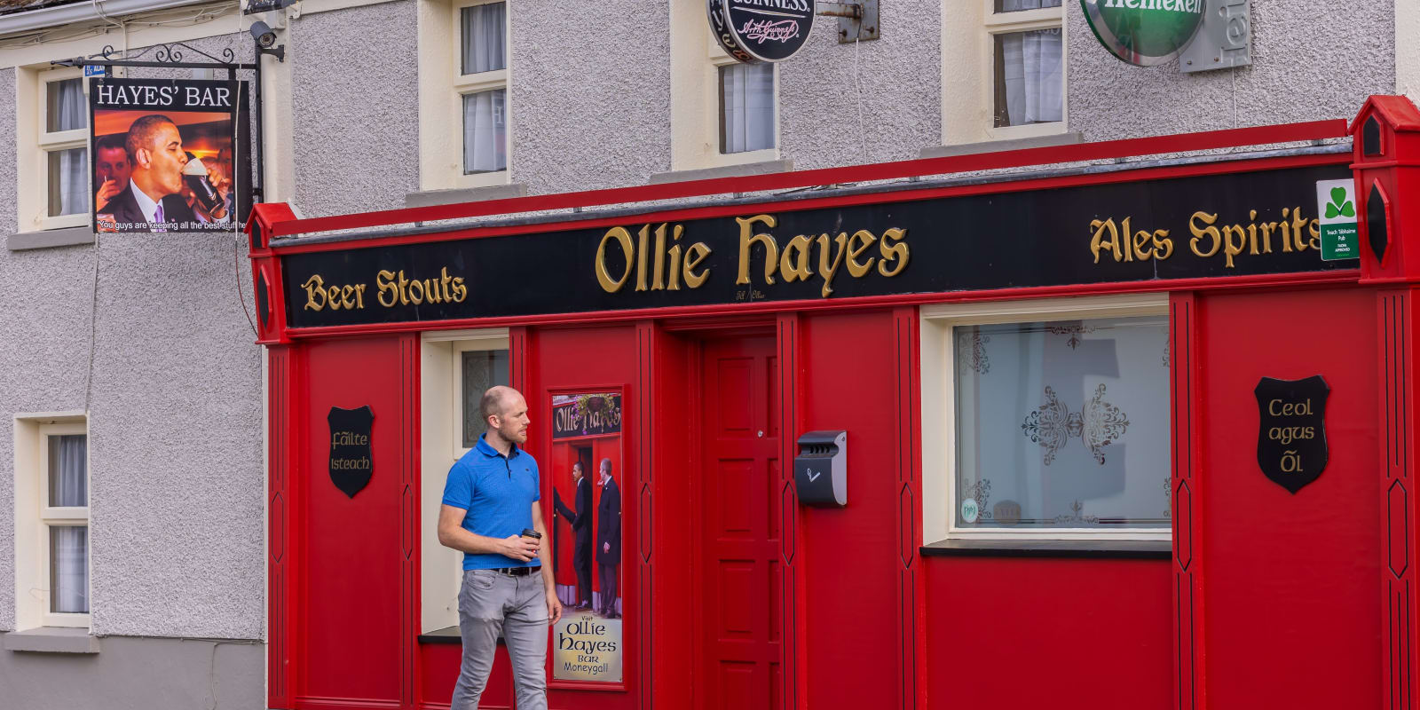 Moneygall Header Image Ollie Hayes Bar In Moneygall With Obama Posters