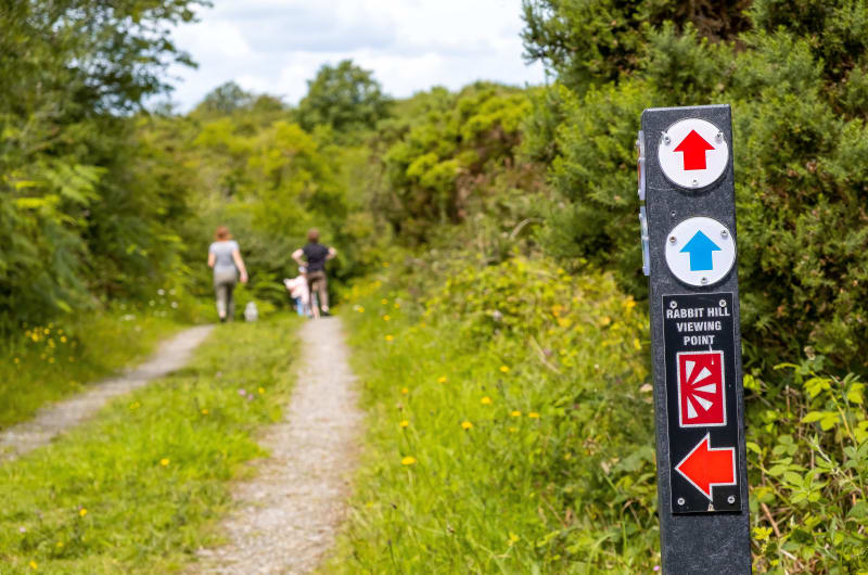 Rabbit Hill Viewing Point Trail Marker And Path gd5tmc