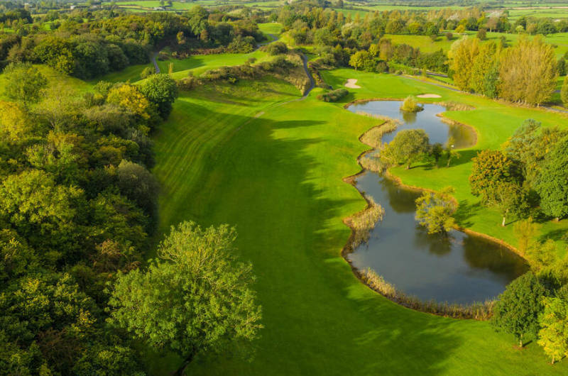 esker golf view of hole ponds and trees