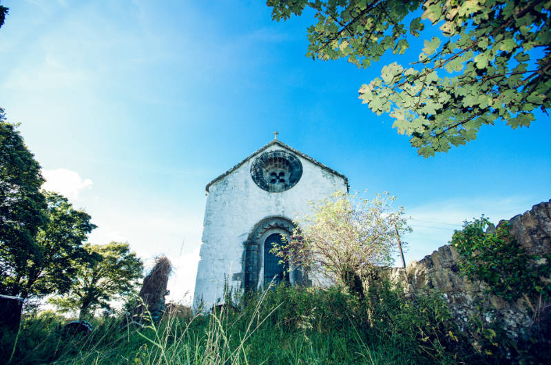 rahan view white church door