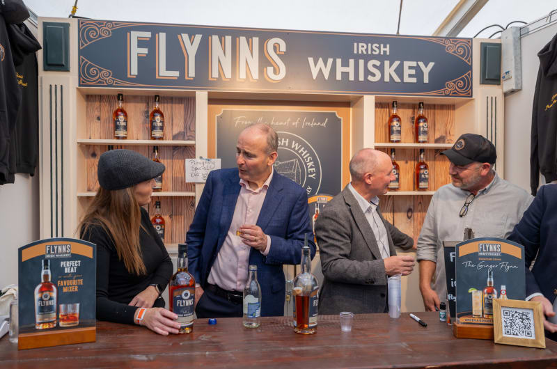 People At Flynns Irish Whiskey Promotional Booth