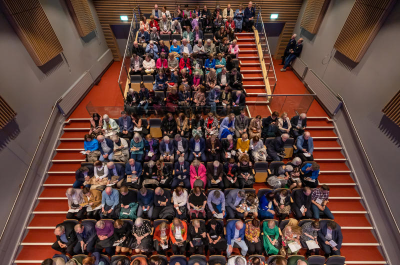 esker arts sitting audience
