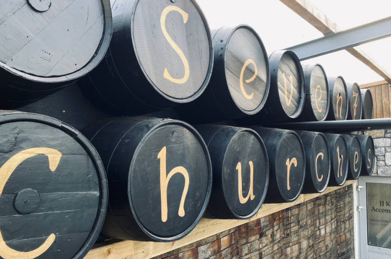 lettered black barrels