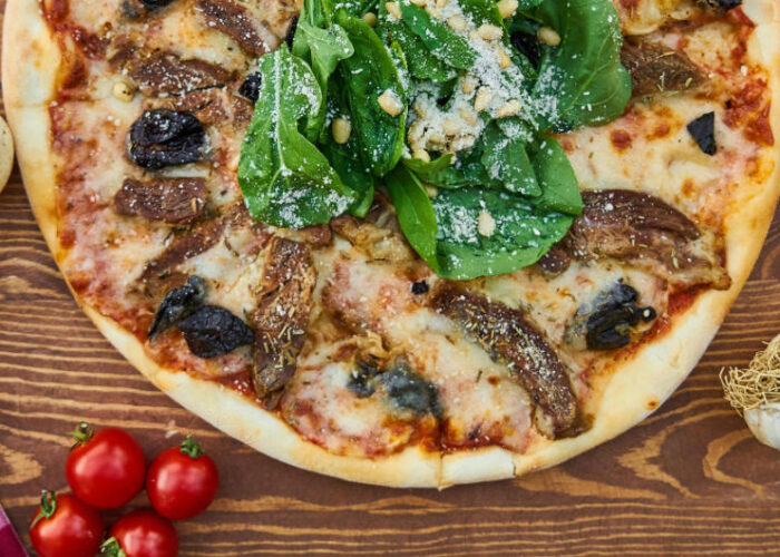 pizza with toppings