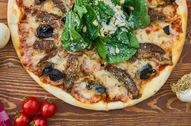 pizza with toppings