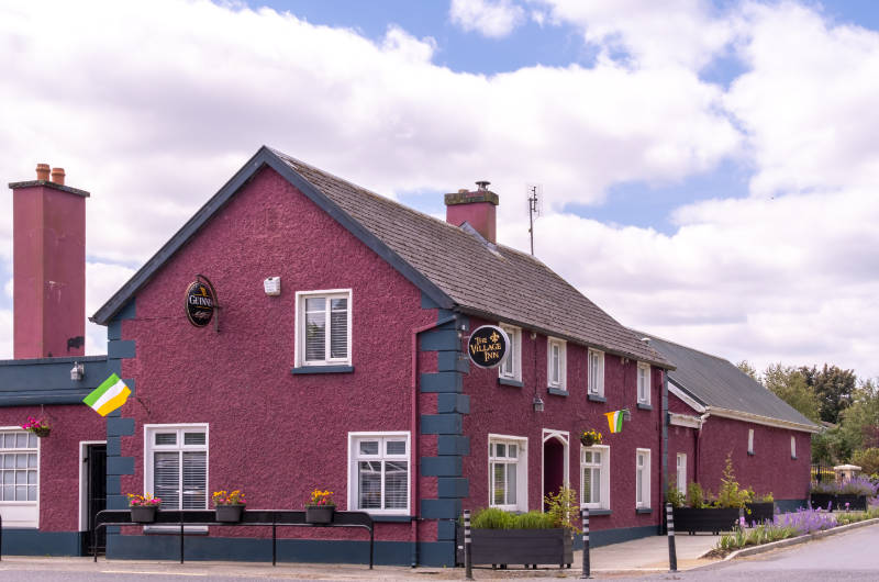the village in red building