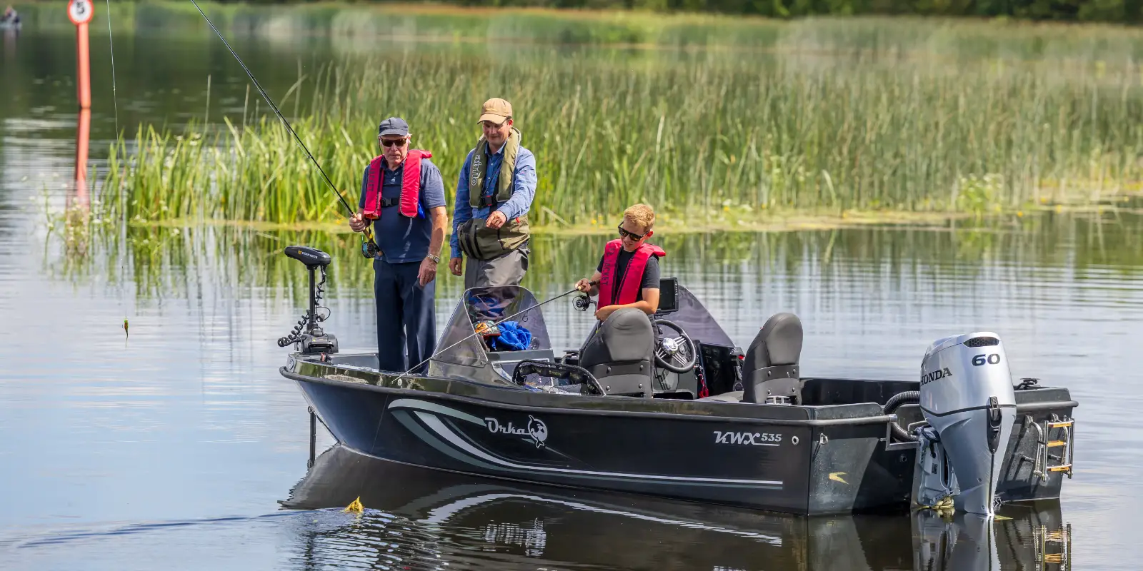 header fishing boat river