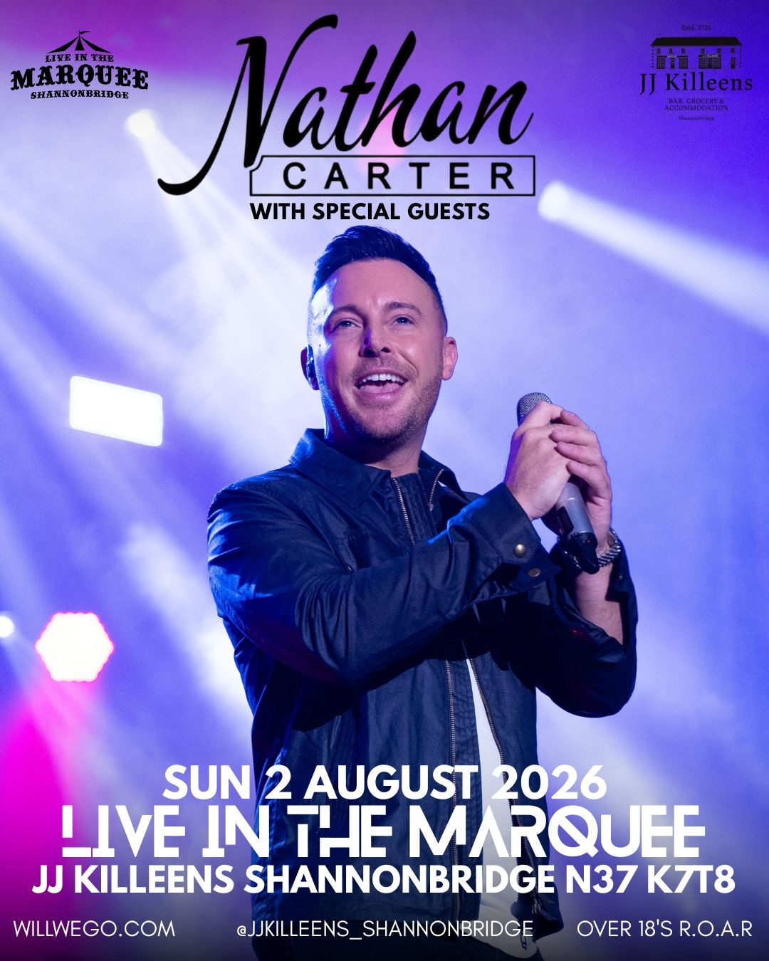 LIVE IN THE MARQUEE NATHAN CARTER 2 AUG 2026 LIVE IN THE MARQUEE NATHAN CARTER 2 AUG 2026